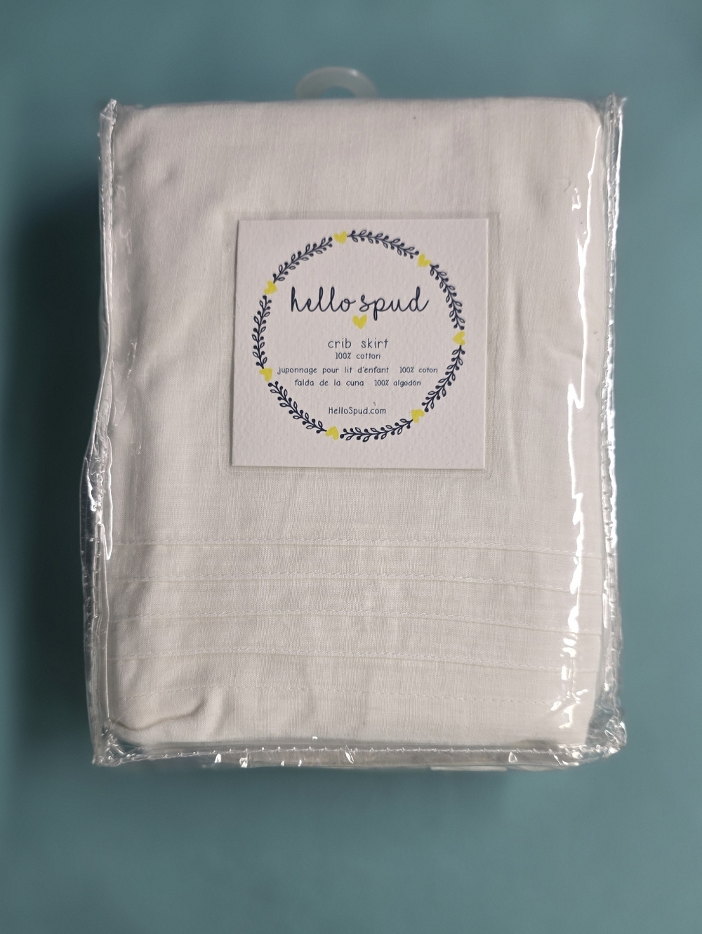 Hello Spud Crib Skirt